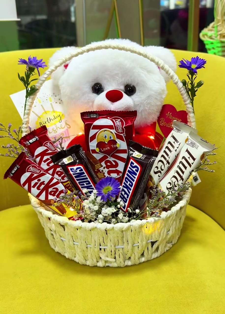 fresh flower bouquet & chocolate combo fresh flower bouquet & chocolate combo